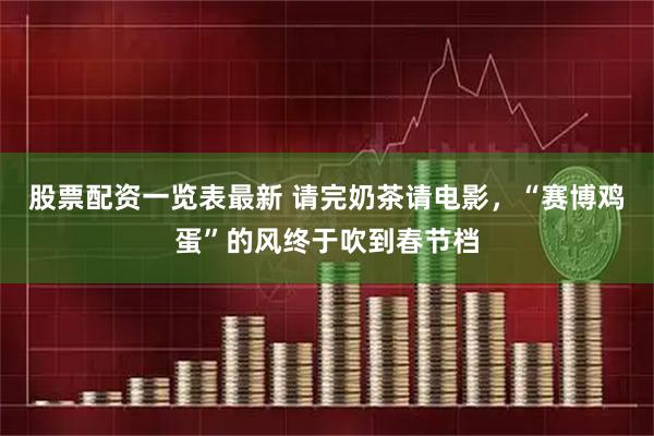 股票配资一览表最新 请完奶茶请电影，“赛博鸡蛋”的风终于吹到春节档